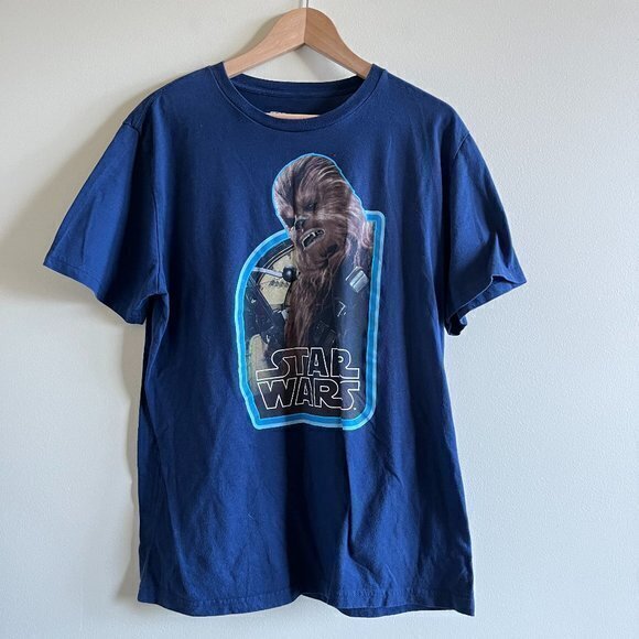 Star Wars T Shirt Mens Size XL Chewbacca Chewie Bl‎ - Picture 1 of 4